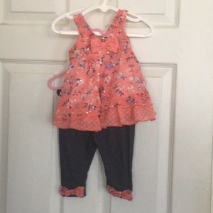 LITTLE LASS 2-PIECE 6/9 MONTH TIGHTS DRESS SET GRL